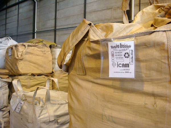 area abrasivo reciclado